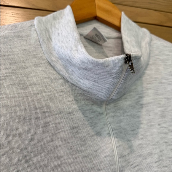 Patagonia Men's Heather Gray/White Quarter Zip Mock Neck Capilene / XXL - Picture 2 of 10